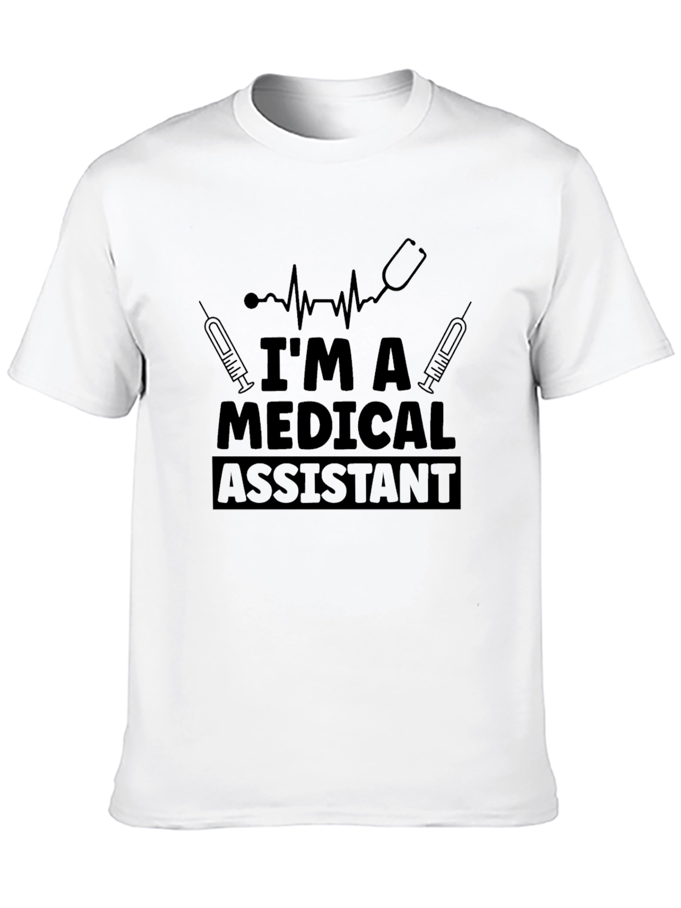 Medical Assistant Graphic Tee - Black Short Sleeve