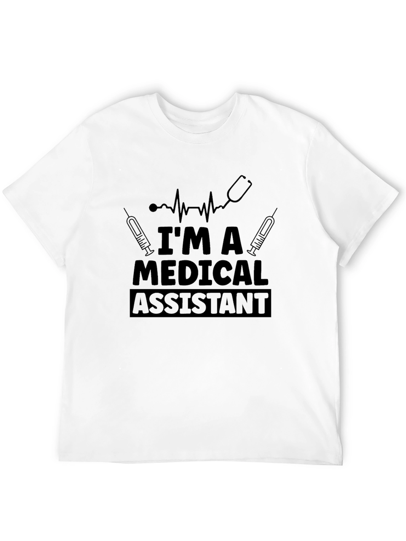 Medical Assistant Graphic Tee - Black Short Sleeve