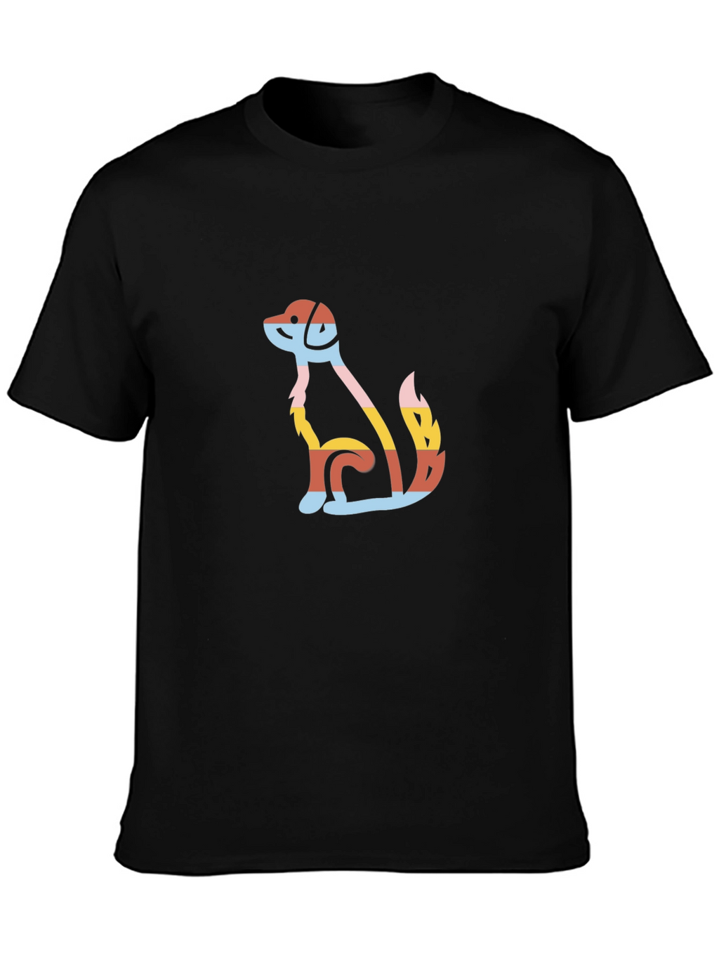 Colorful Dog Graphic T-Shirt – Modern Dog Lover Tee