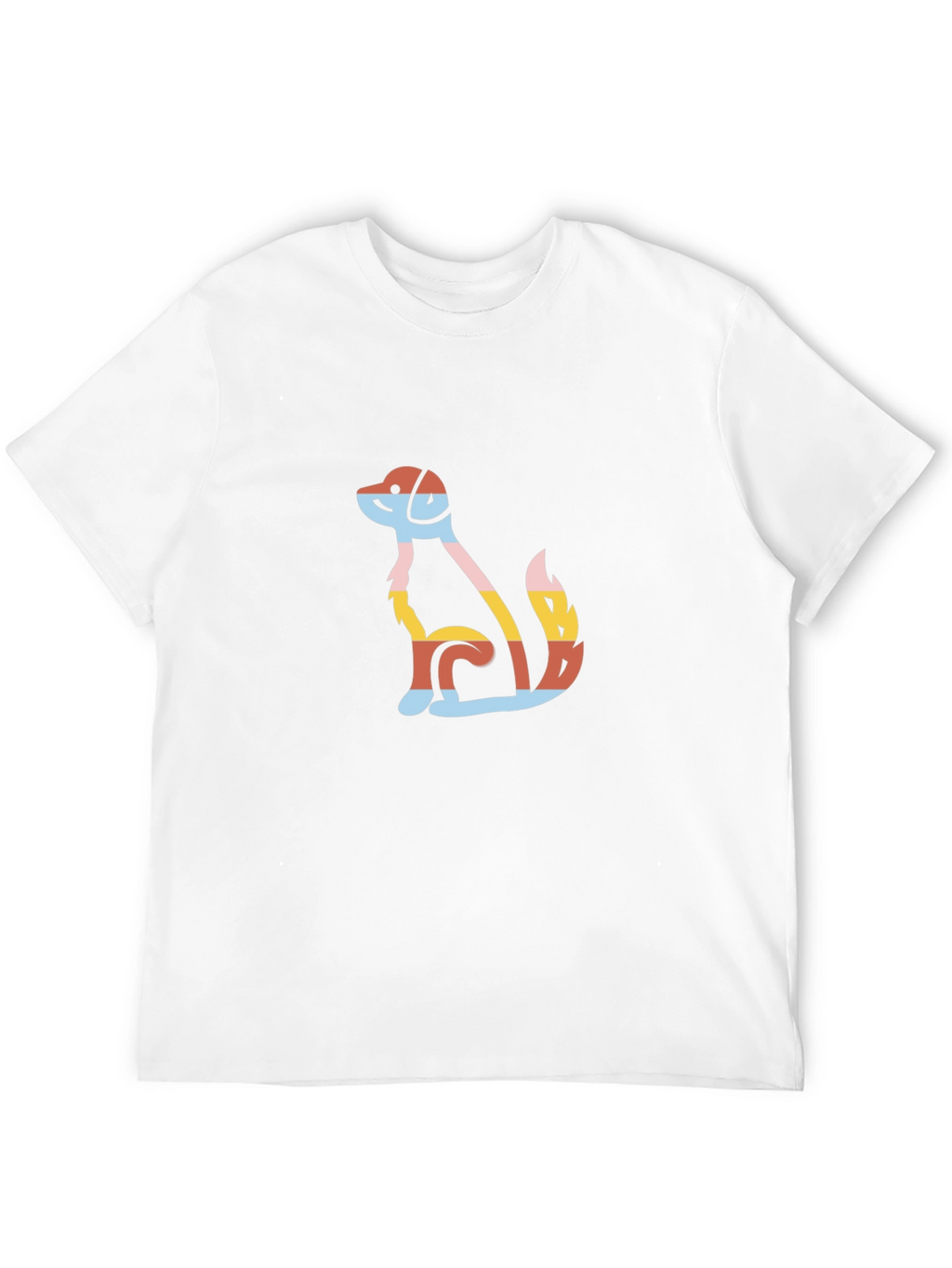 Colorful Dog Graphic T-Shirt – Modern Dog Lover Tee