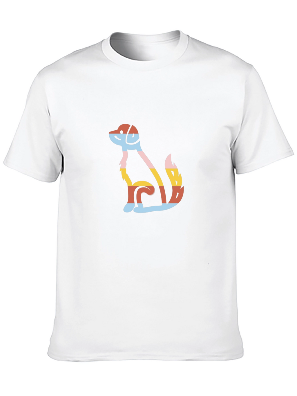 Colorful Dog Graphic T-Shirt – Modern Dog Lover Tee