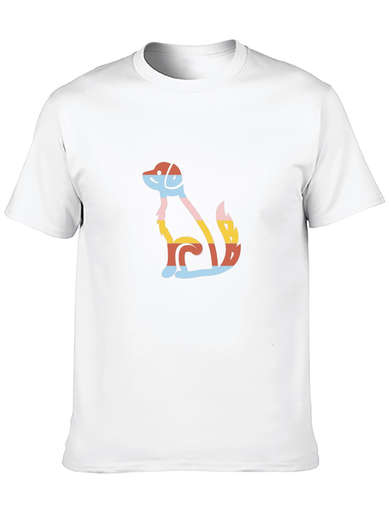 Colorful Dog Graphic T-Shirt – Modern Dog Lover Tee
