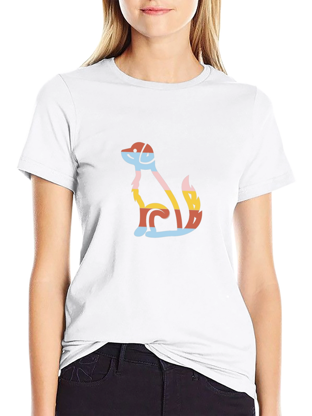 Colorful Dog Graphic T-Shirt – Modern Dog Lover Tee