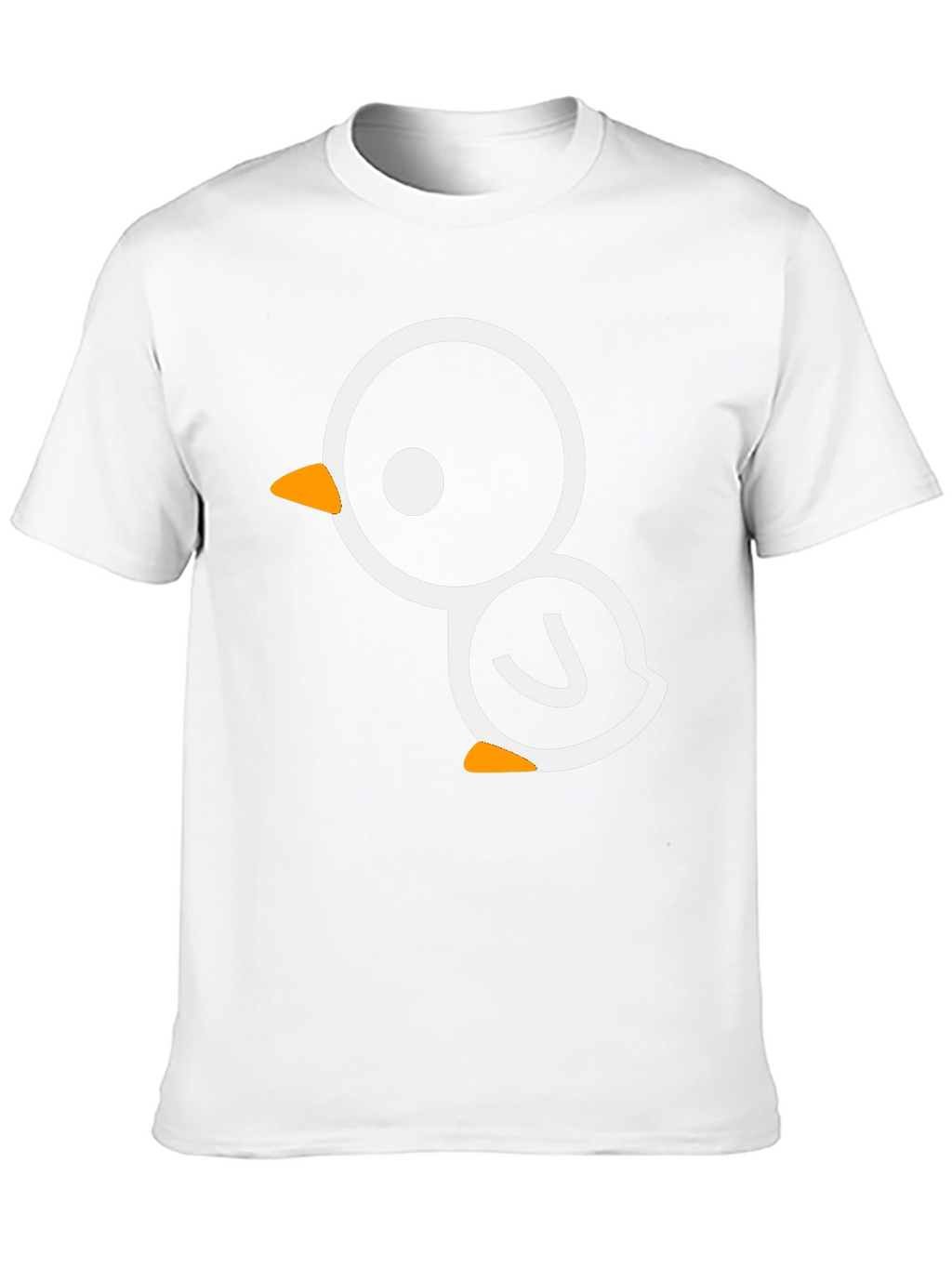 Cute Cartoon Bird Graphic Black Tee