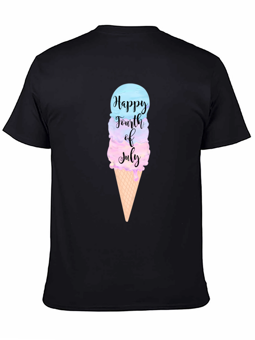 Happy 4th of July Ice Cream Cone Graphic Tee
