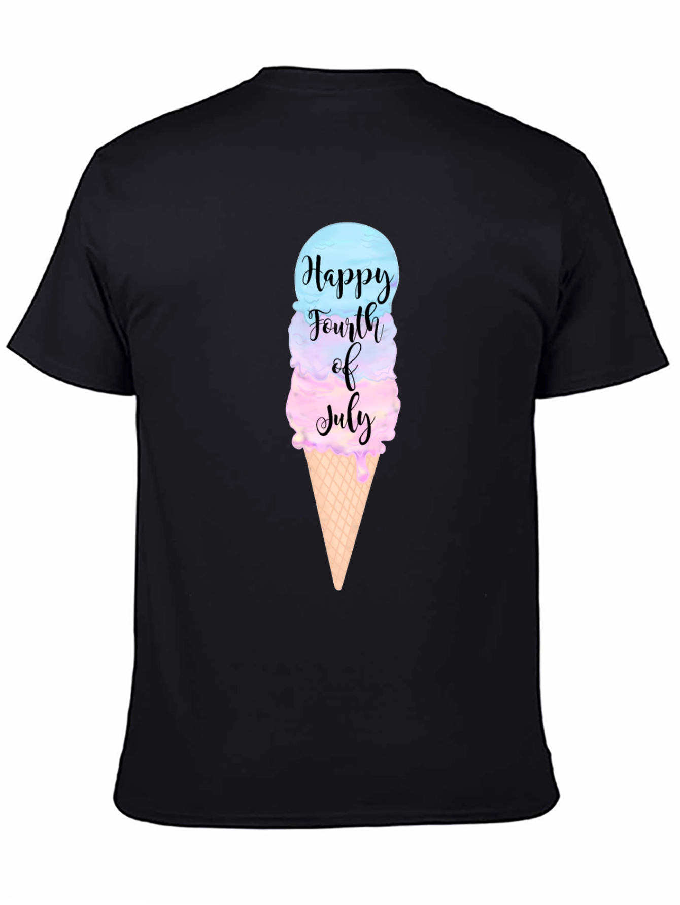 Happy 4th of July Ice Cream Cone Graphic Tee