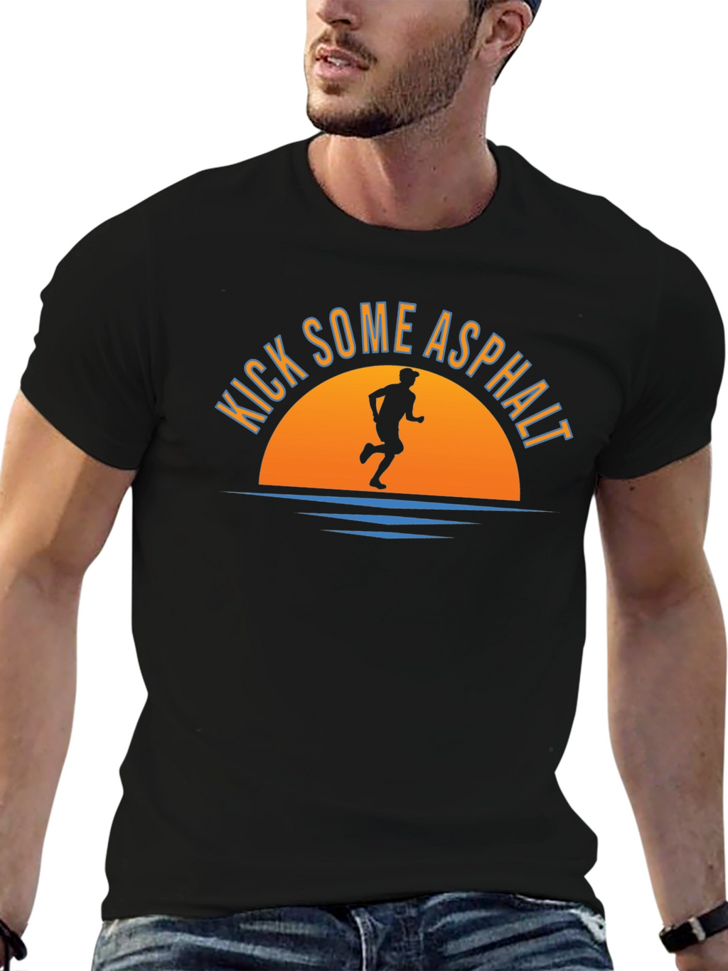 Kick Some Asphalt T-Shirt: Runners Sunset
