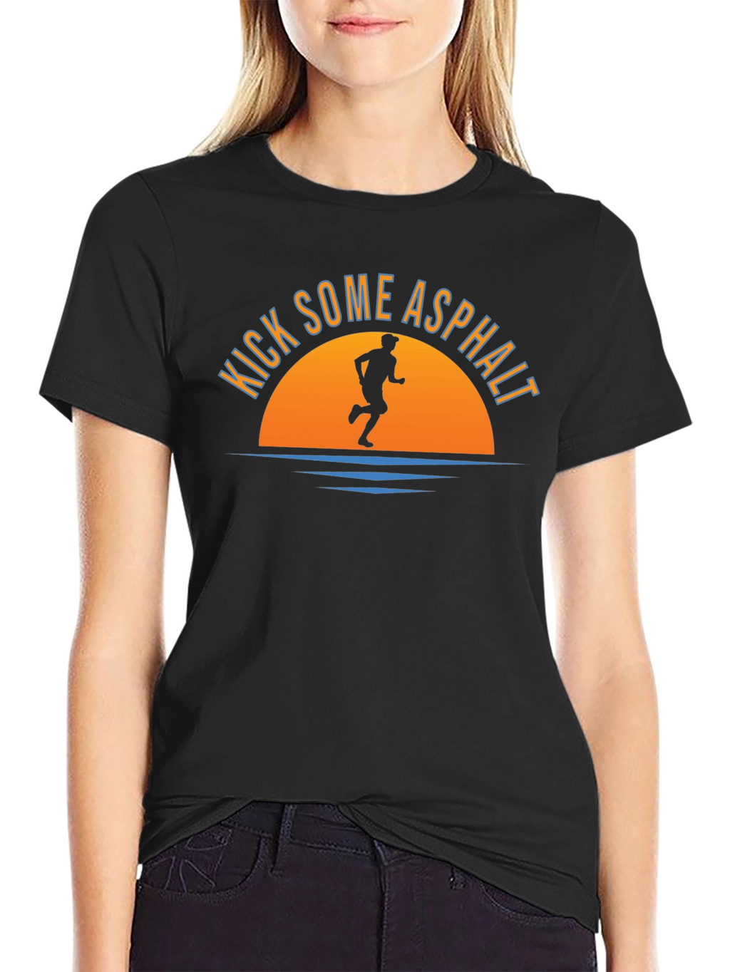 Kick Some Asphalt T-Shirt: Runners Sunset