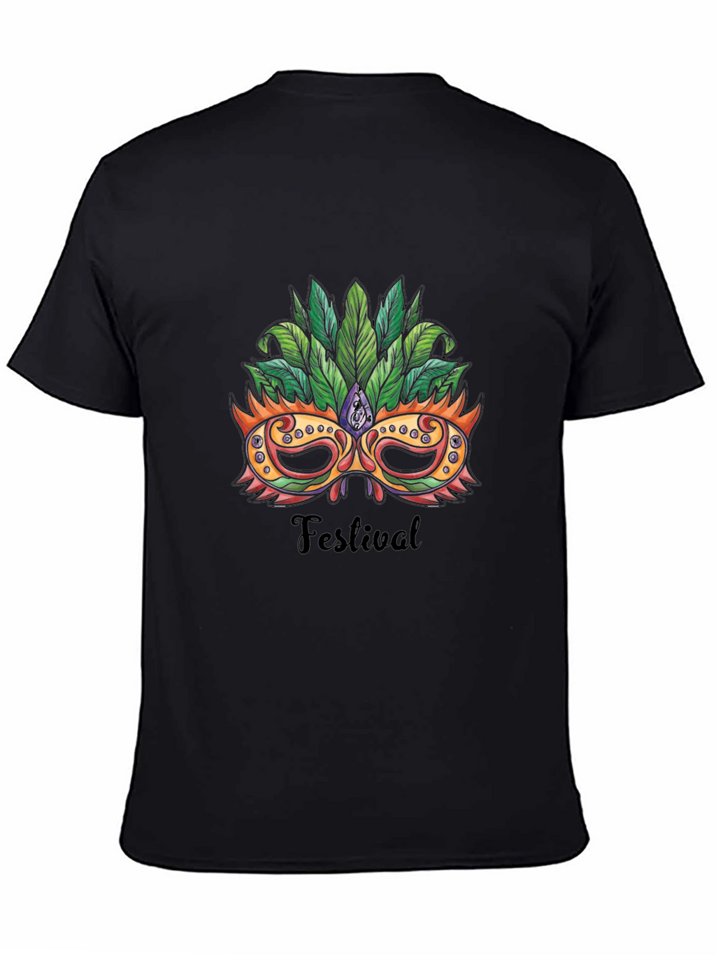 Festival Mask Graphic Tee - Stylish Unisex T-Shirt