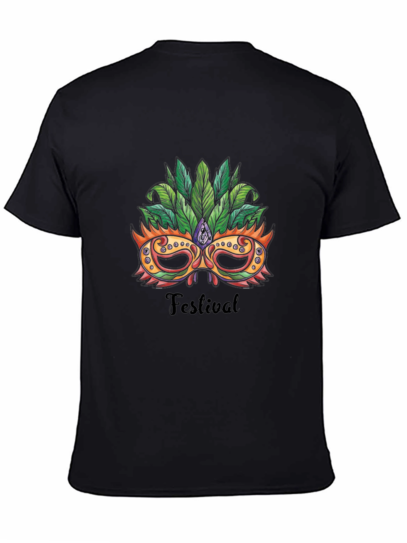 Festival Mask Graphic Tee - Stylish Unisex T-Shirt