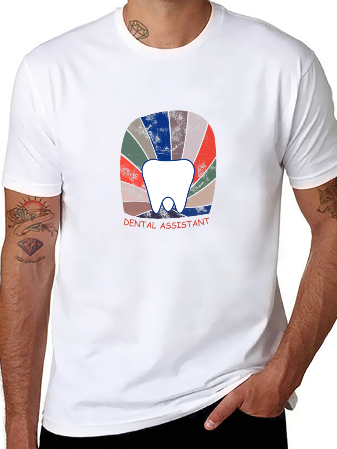Dental Assistant T-Shirt - Retro Tooth Design