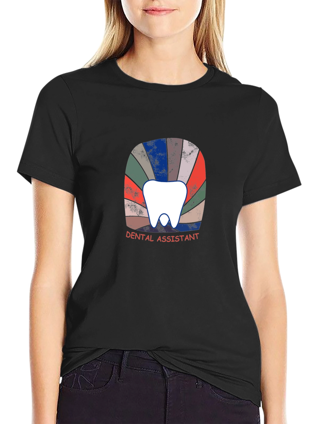 Dental Assistant T-Shirt - Retro Tooth Design