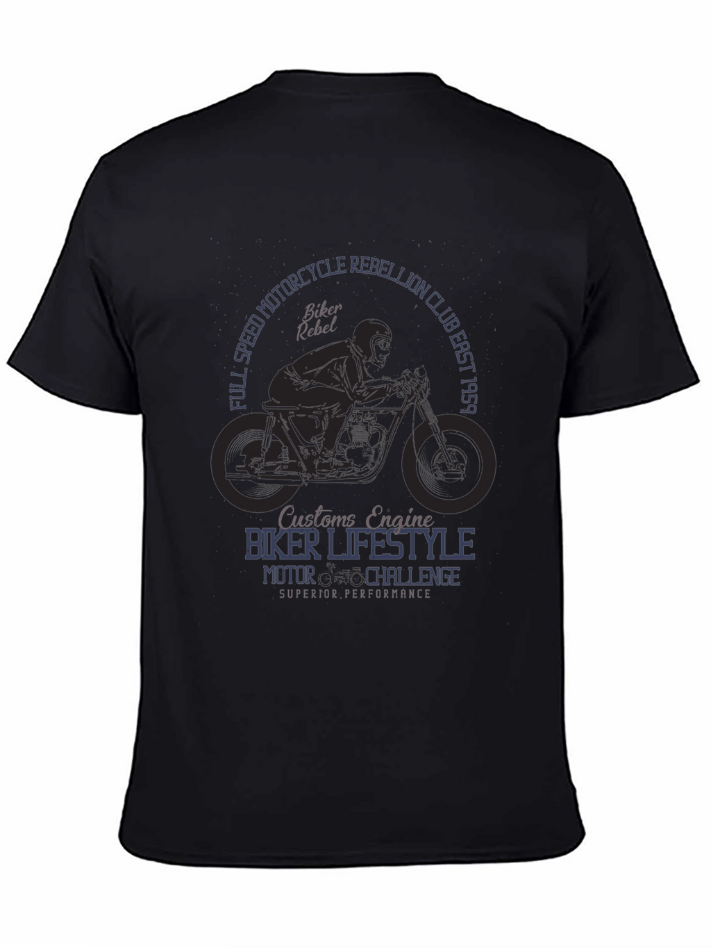 Biker Lifestyle T-Shirt - Motorcycle Rebellion Club Design