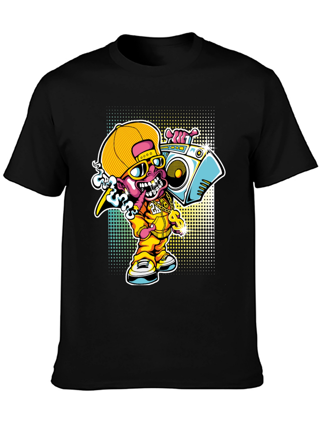 Cartoon Rapper T-Shirt - Funky Design