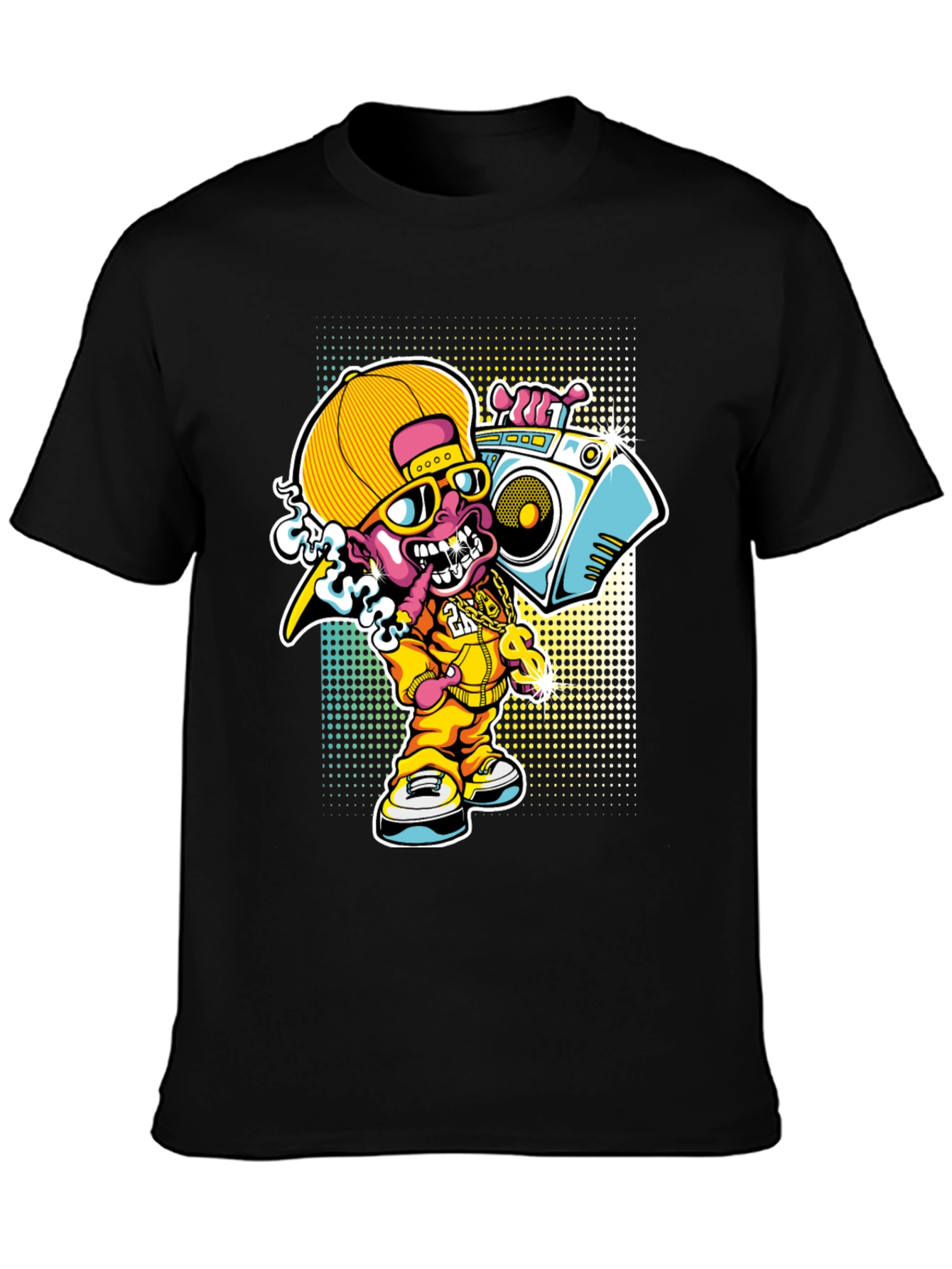 Cartoon Rapper T-Shirt - Funky Design