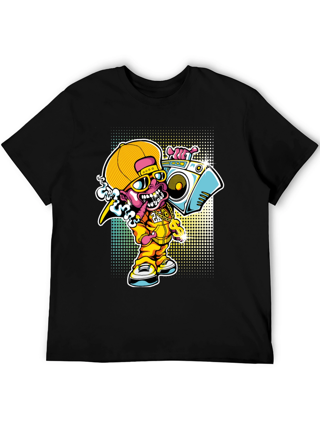 Cartoon Rapper T-Shirt - Funky Design