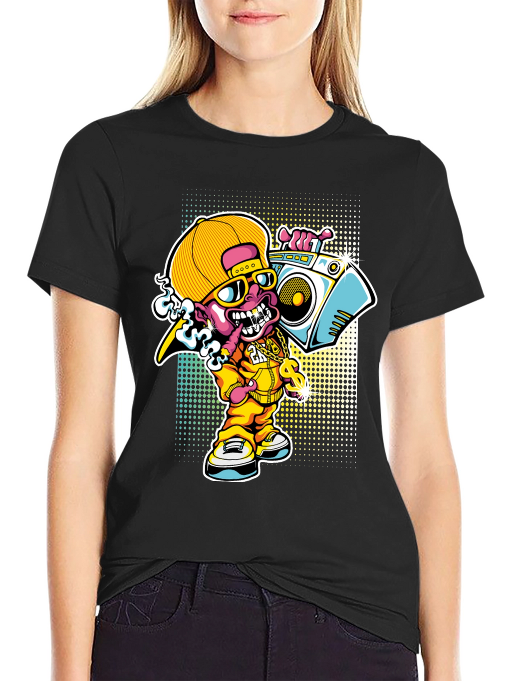 Cartoon Rapper T-Shirt - Funky Design