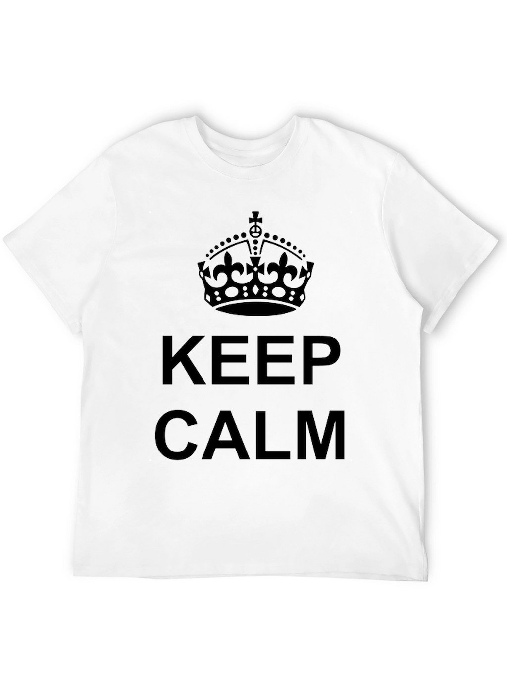 Keep Calm Crown Graphic T-Shirt - Black