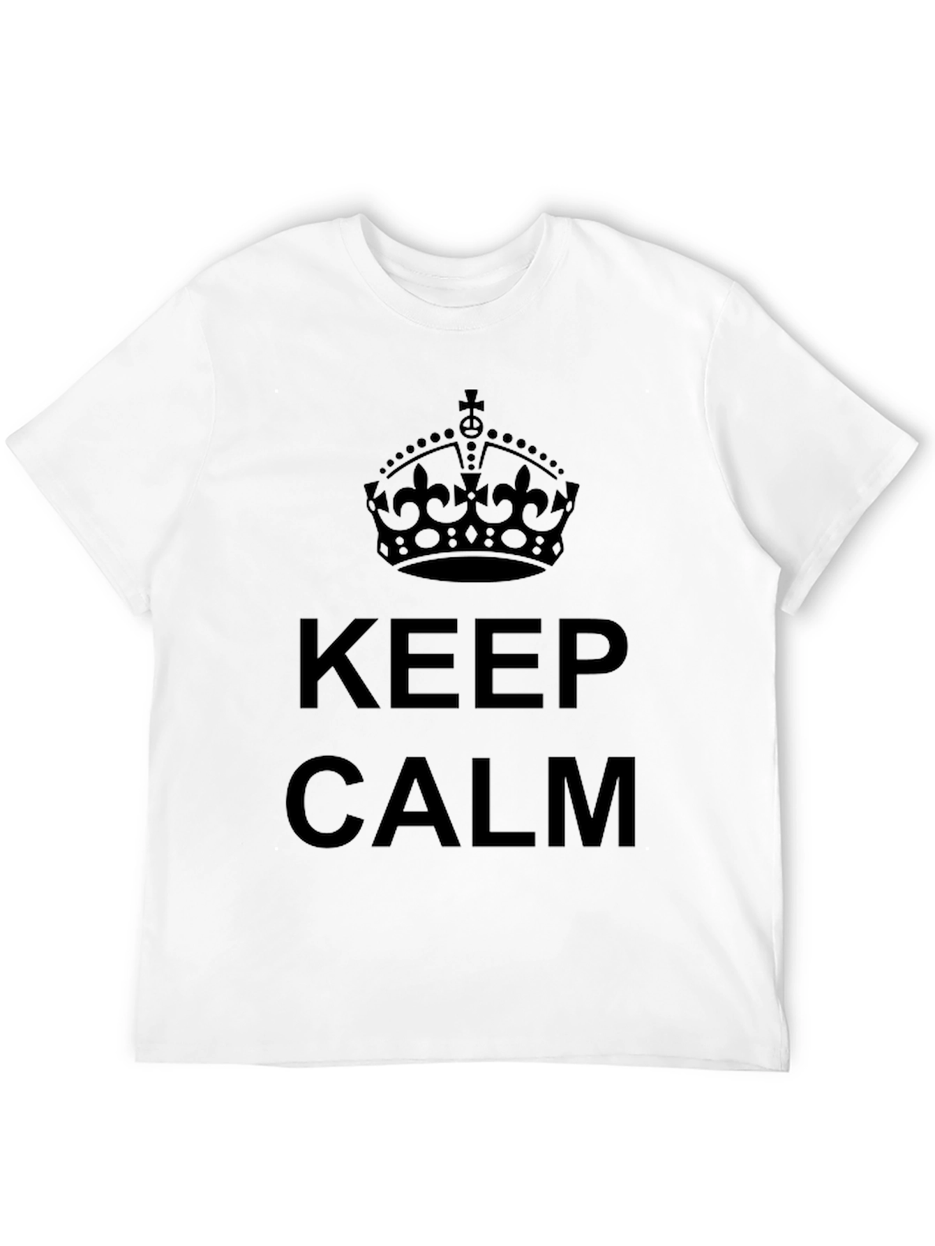Keep Calm Crown Graphic T-Shirt - Black