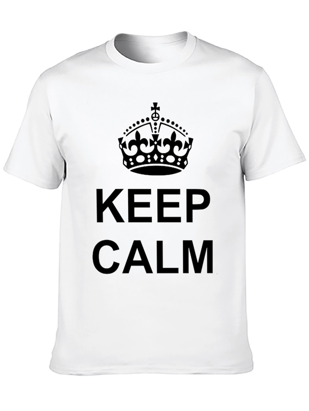 Keep Calm Crown Graphic T-Shirt - Black