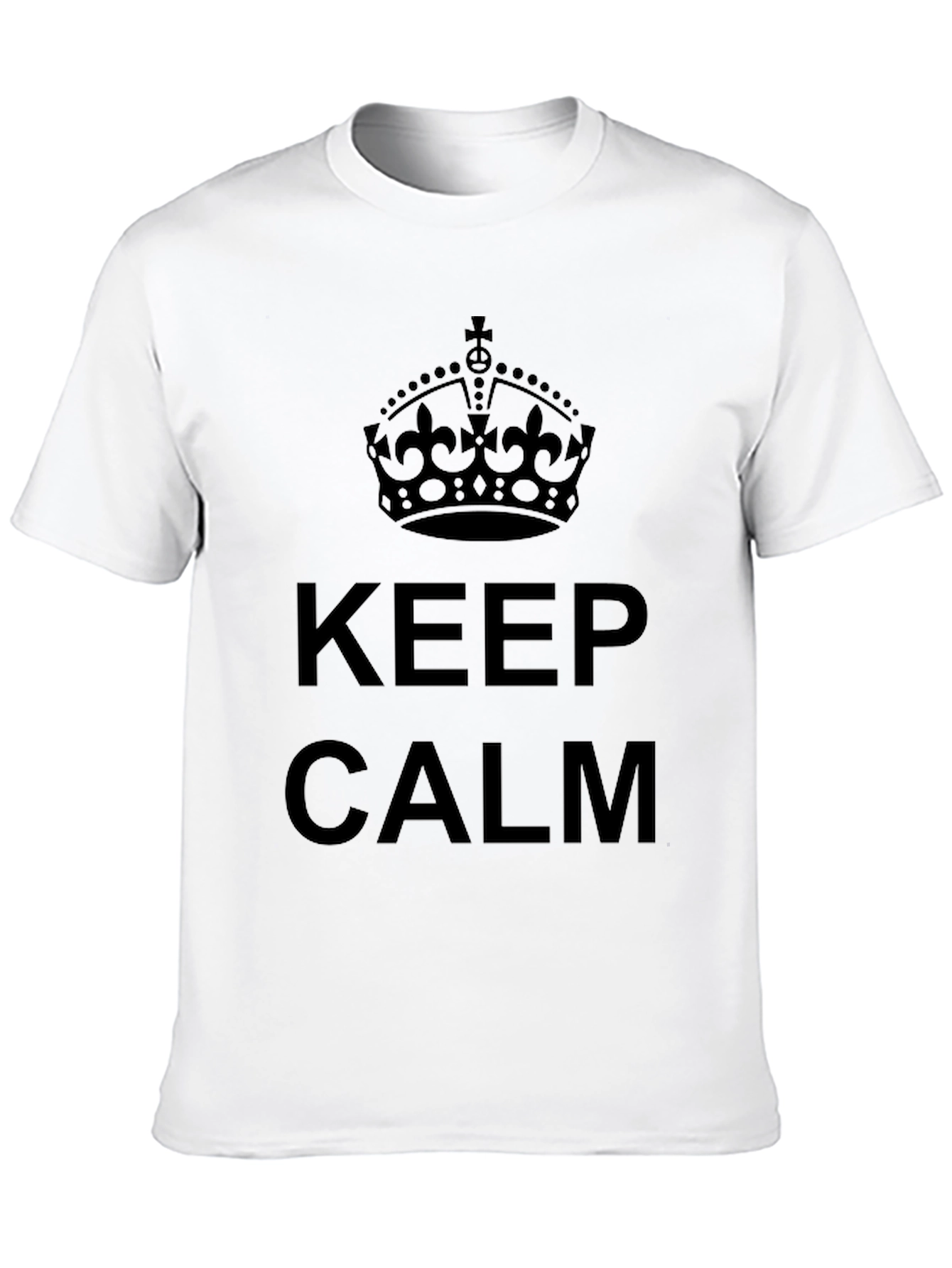 Keep Calm Crown Graphic T-Shirt - Black