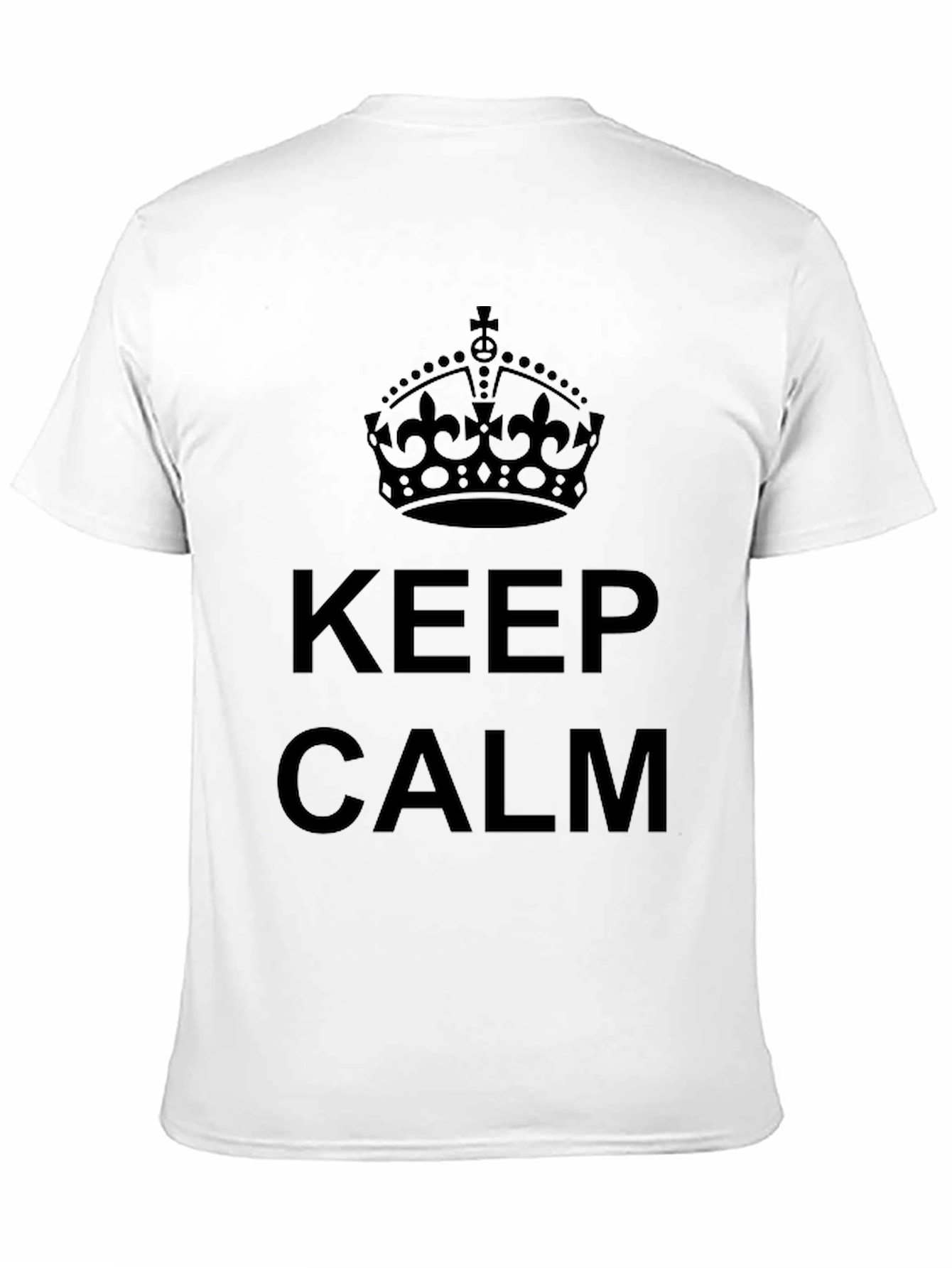 Keep Calm Crown Graphic T-Shirt - Black