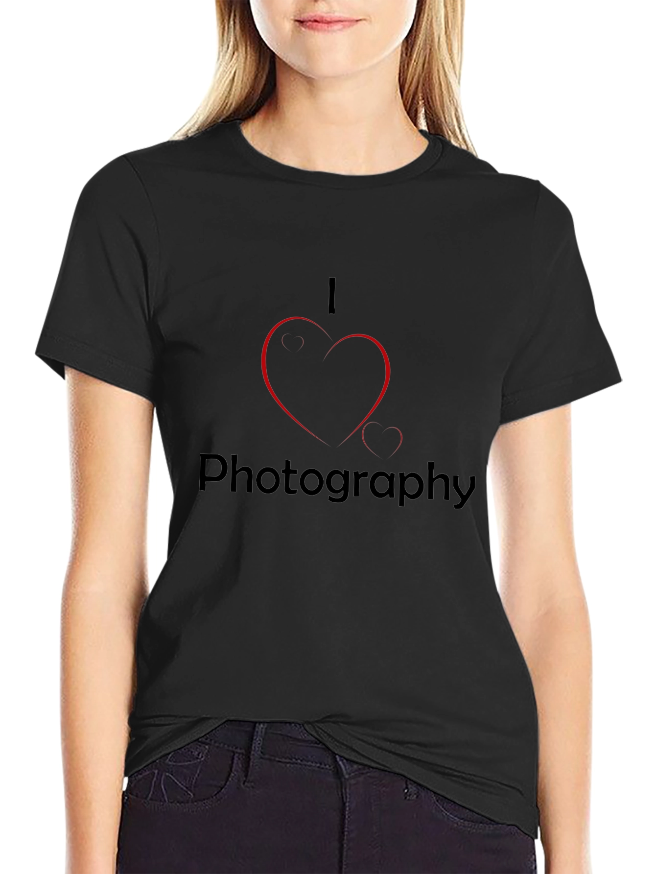 I Heart Photography Black T-Shirt