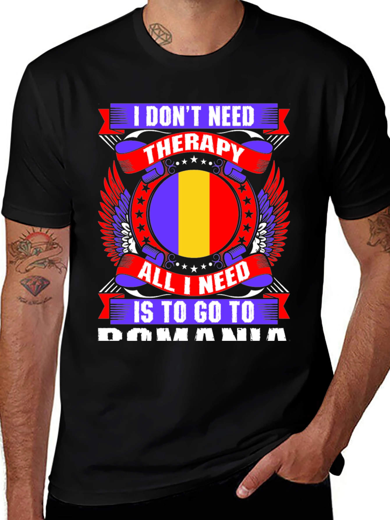 Romania Therapy Graphic Tee