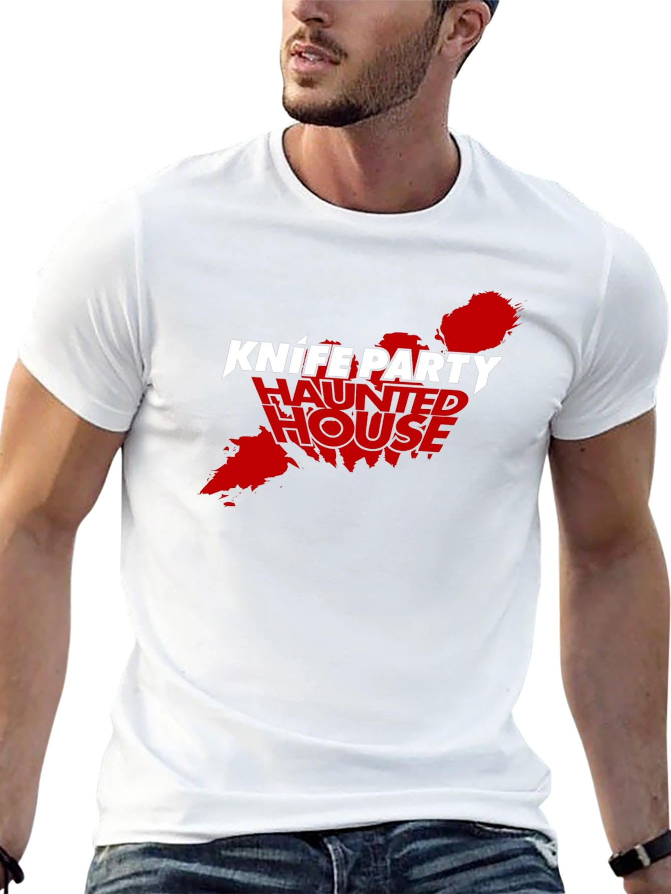 Knife Party Haunted House Black Tee