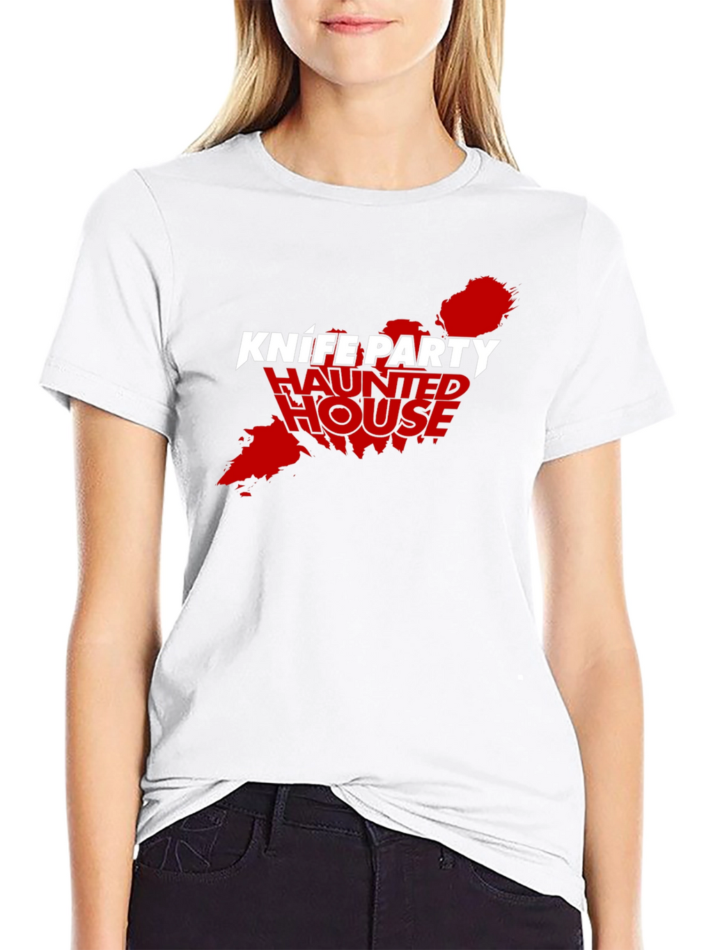 Knife Party Haunted House Black Tee