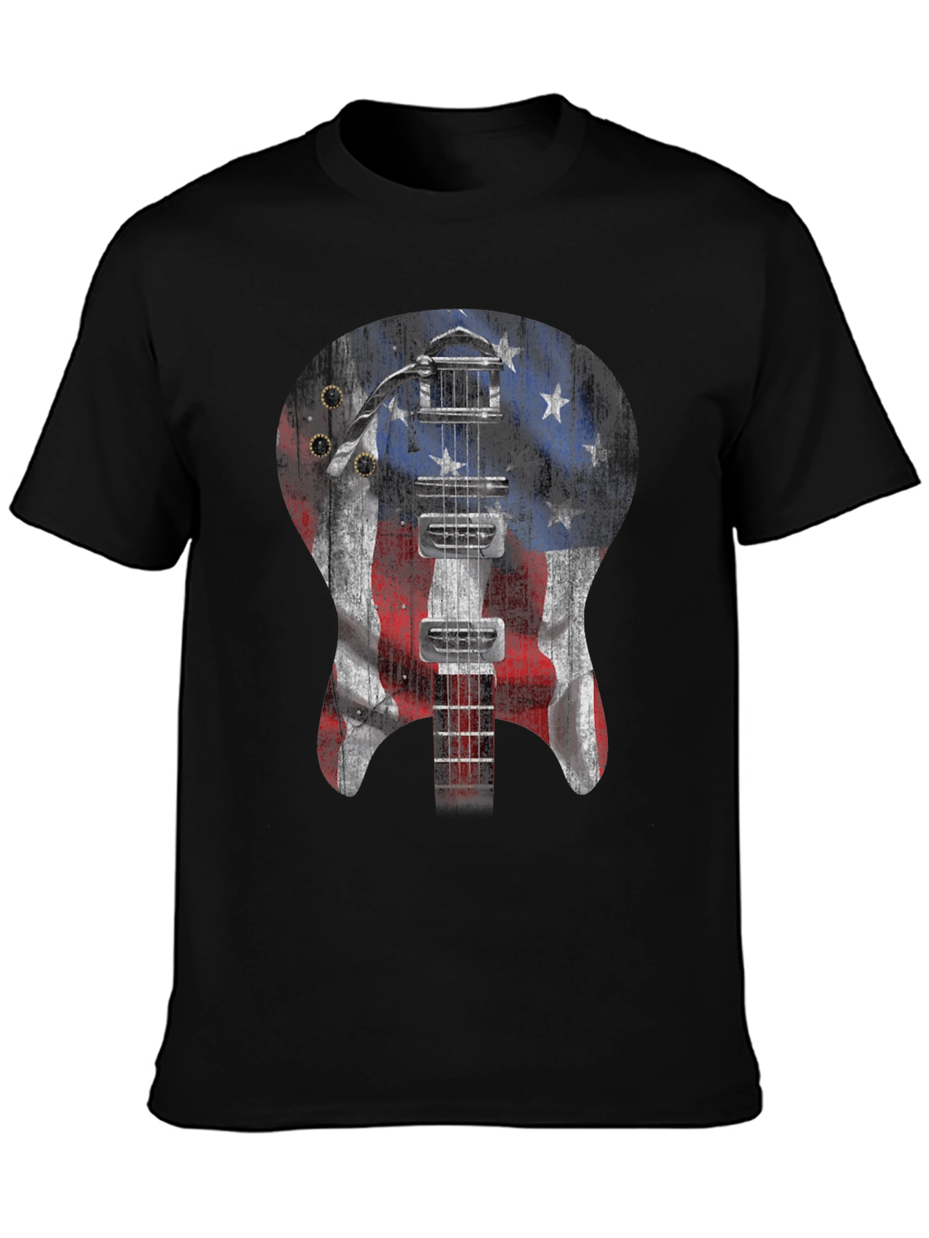 American Flag Guitar T-Shirt