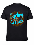 Cycling & Music Graphic T-Shirt - Cool Hobby Tee
