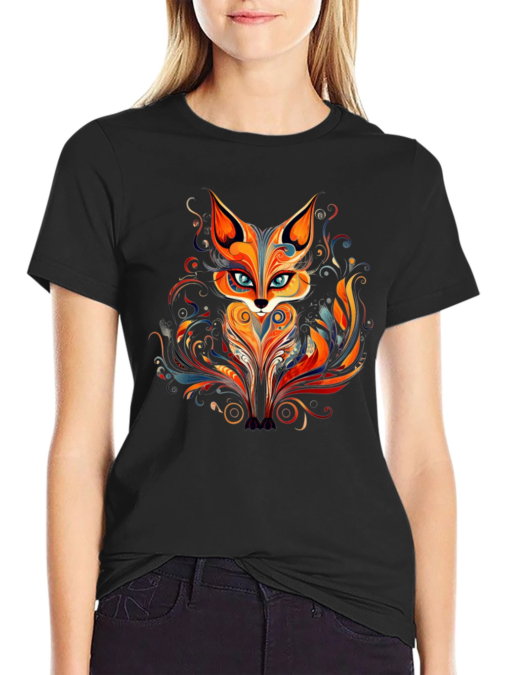 Fox Art Graphic T-Shirt