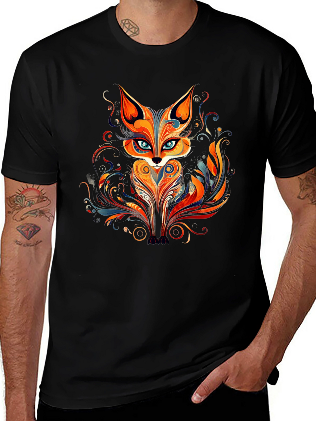 Fox Art Graphic T-Shirt