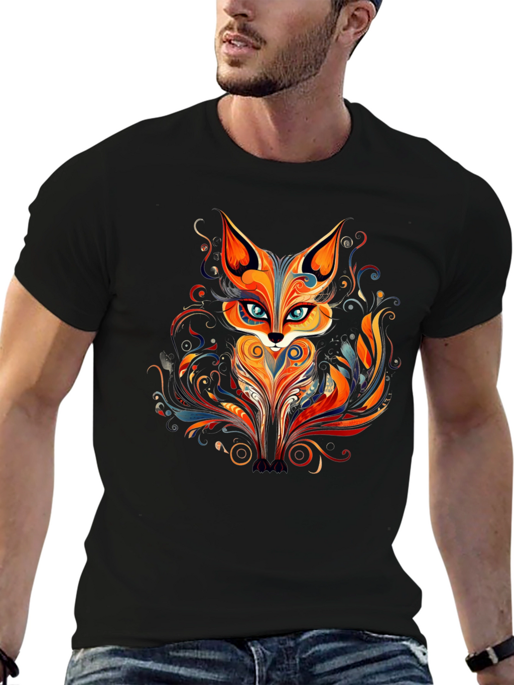 Fox Art Graphic T-Shirt