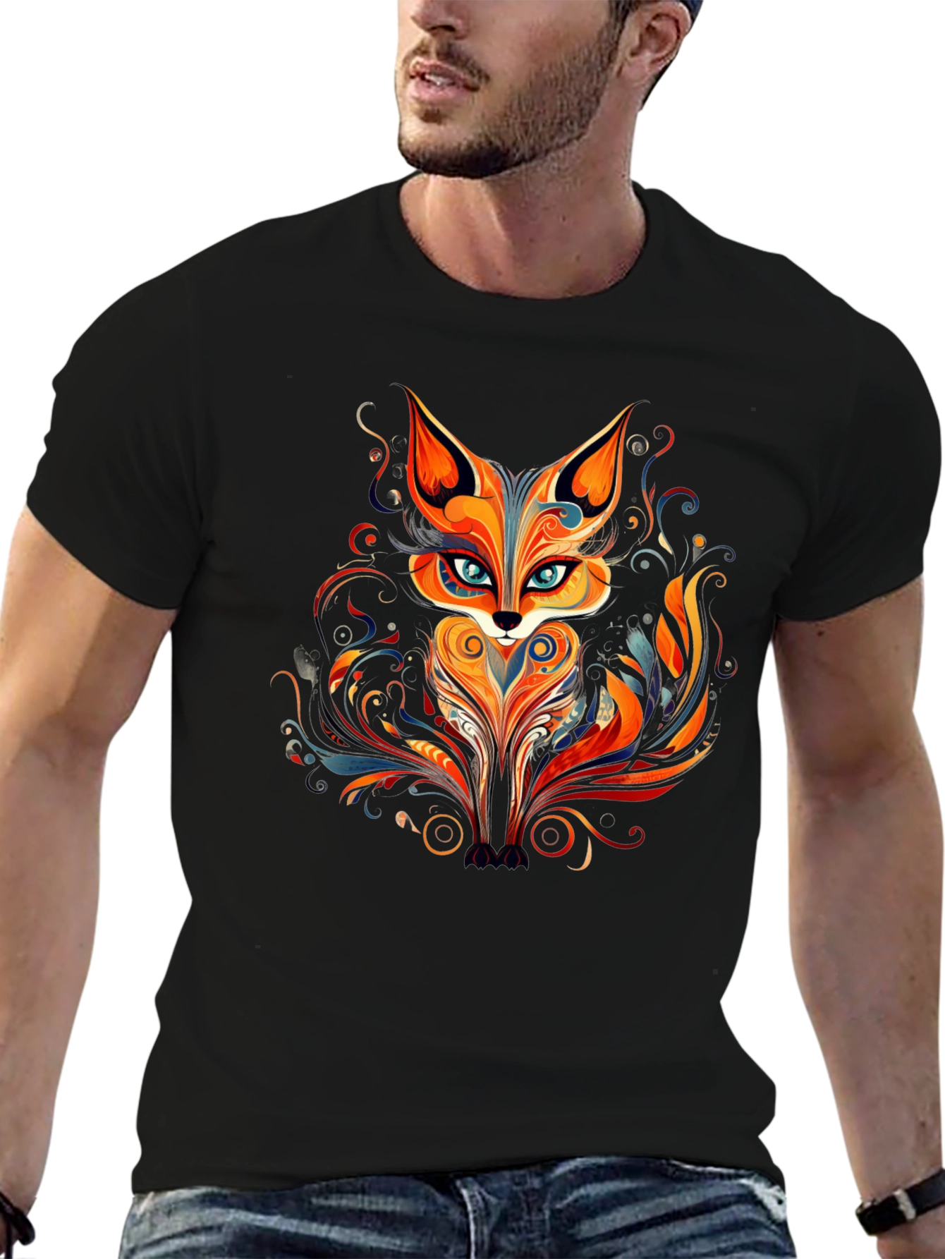 Fox Art Graphic T-Shirt
