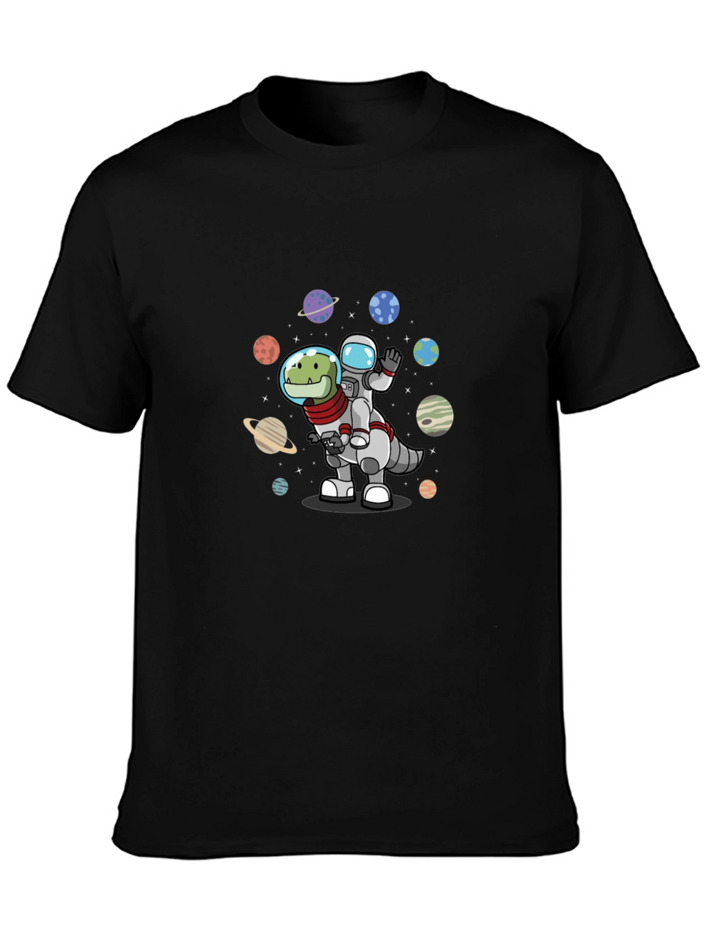 Astronaut Riding Dinosaur T-Shirt - Space Adventure Tee