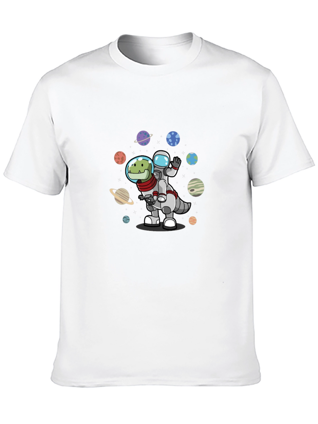 Astronaut Riding Dinosaur T-Shirt - Space Adventure Tee