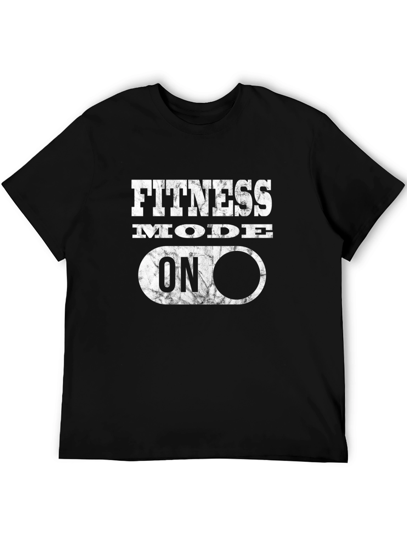 Fitness Mode On Black Graphic T-Shirt