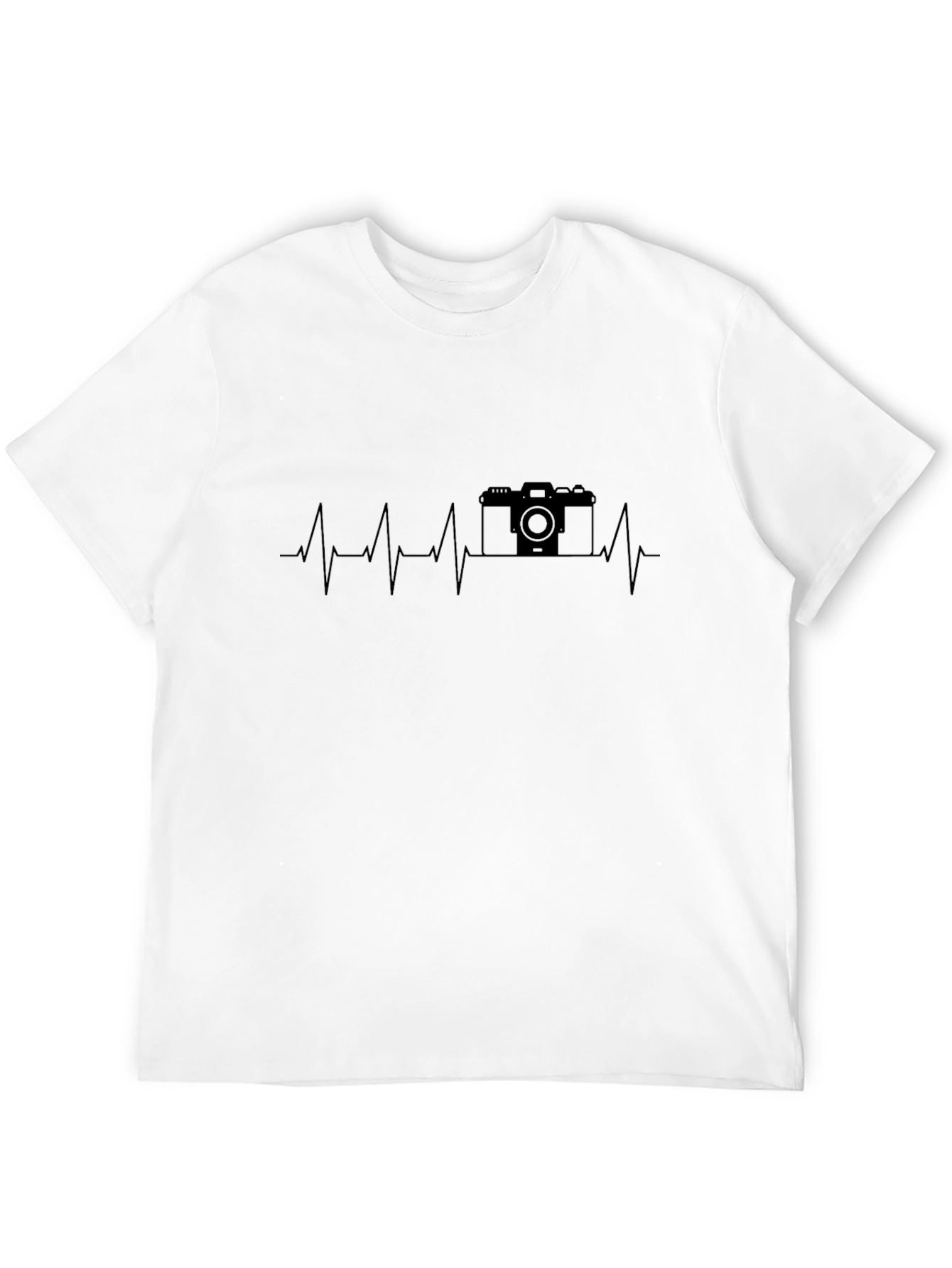 Photographer Heartbeat T-Shirt - Black