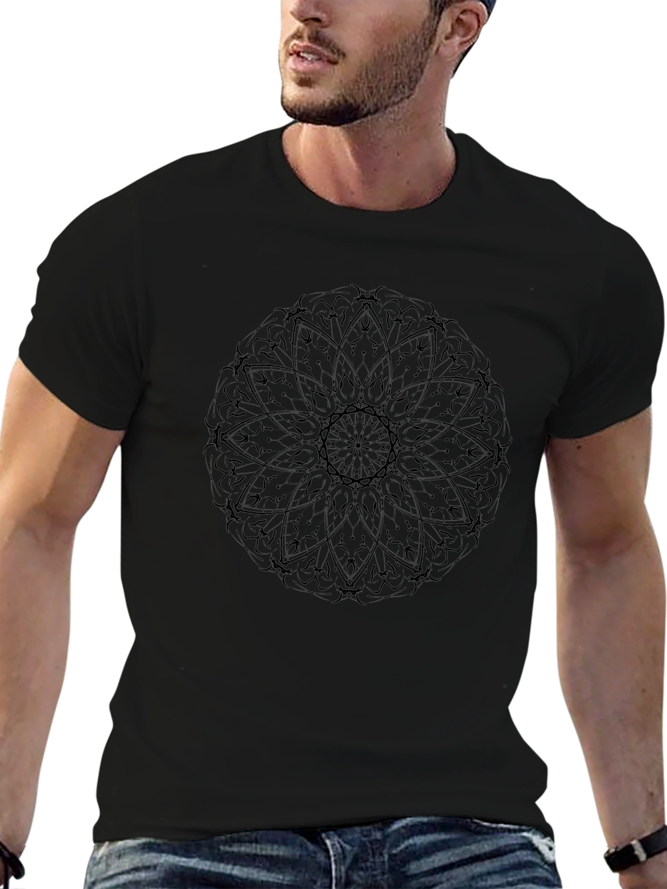 Mandala Graphic Black T-Shirt