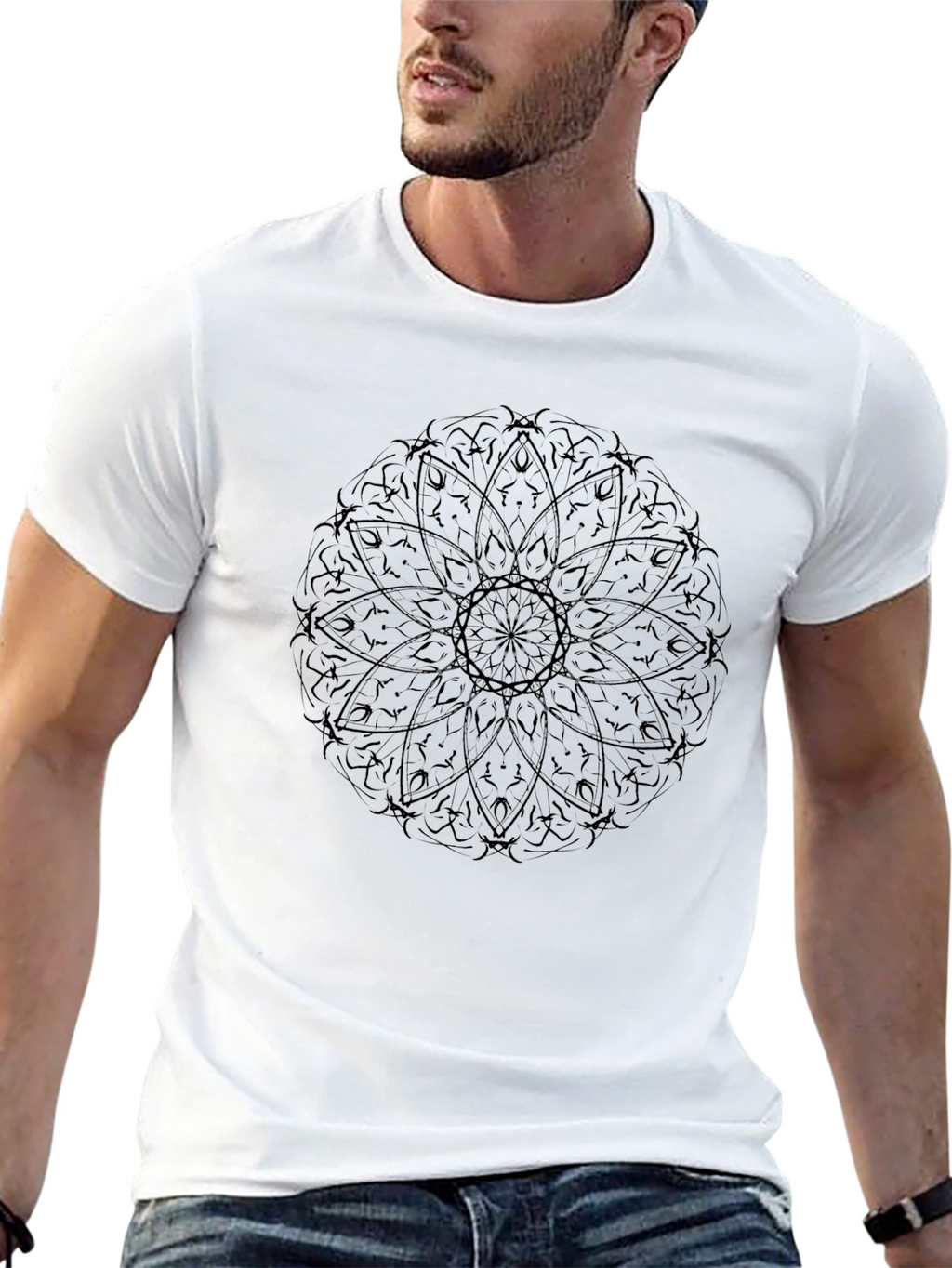 Mandala Graphic Black T-Shirt