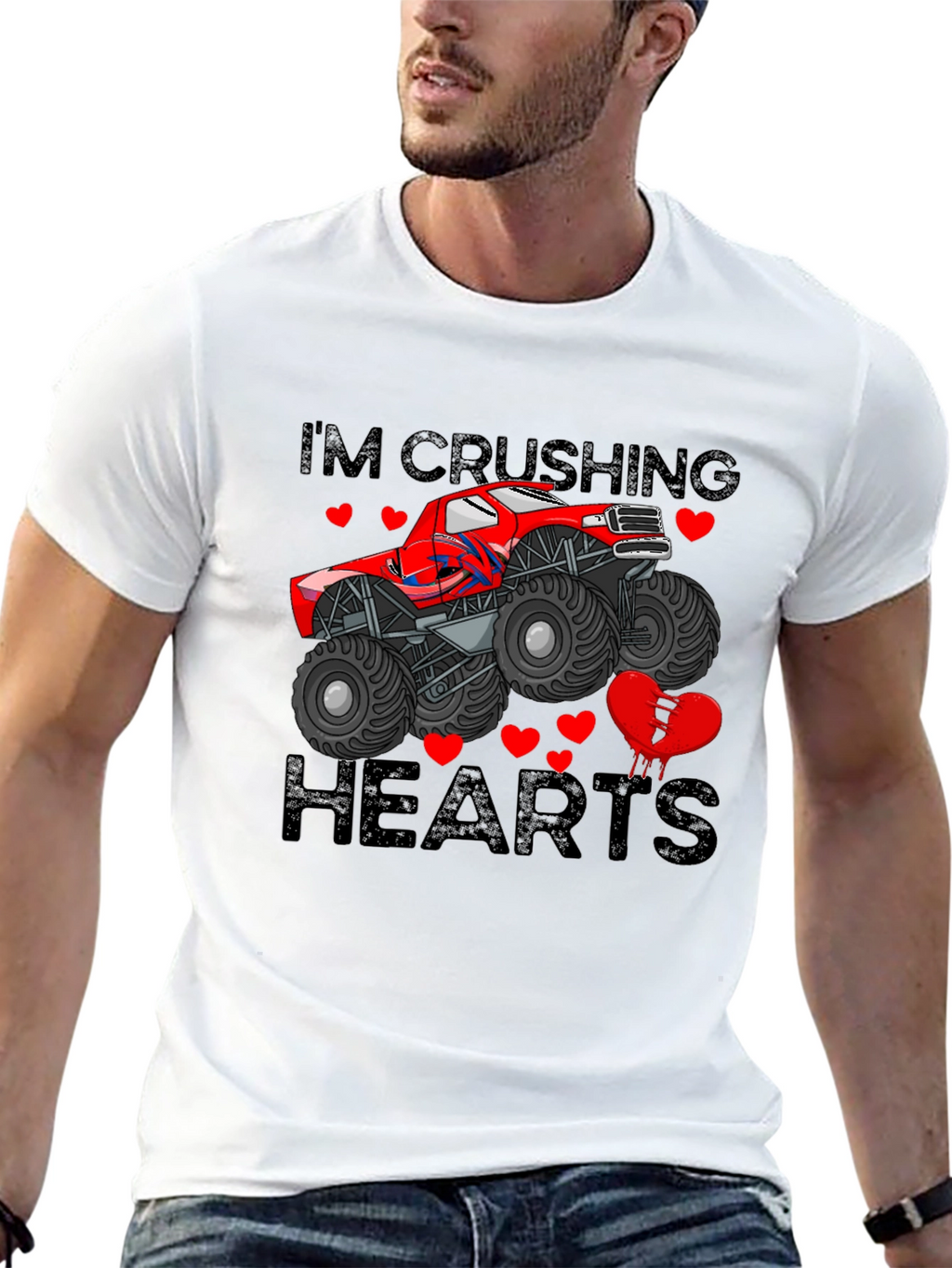 Crushing Hearts Monster Truck Graphic Tee