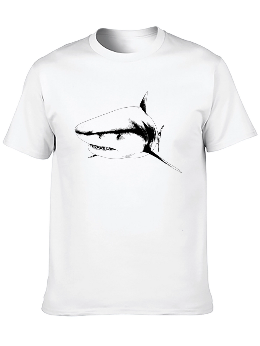 Mens Black Shark Graphic Tee - Stylish Casual Wear