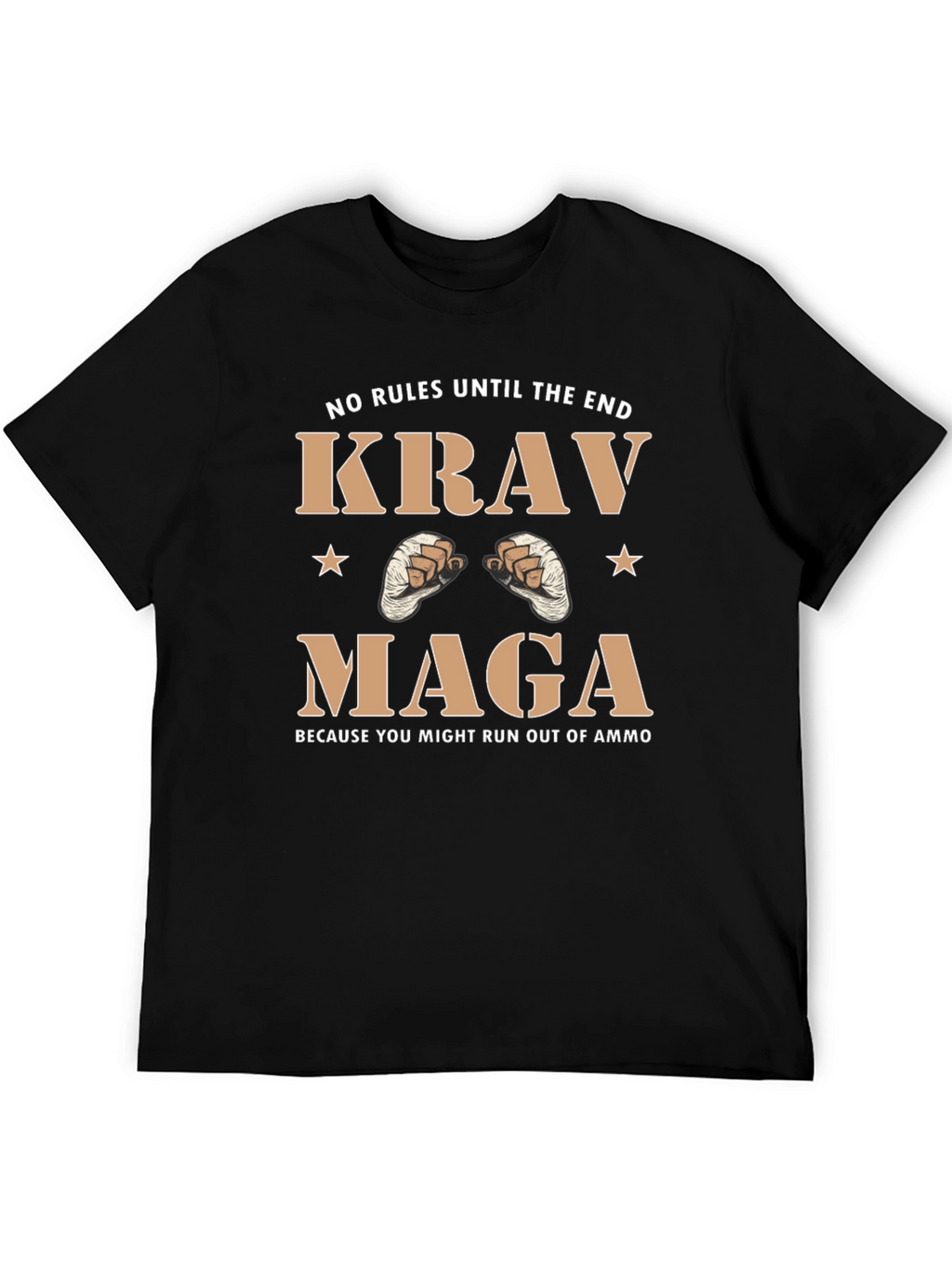 Krav Maga Black T-Shirt - No Rules MMA Apparel