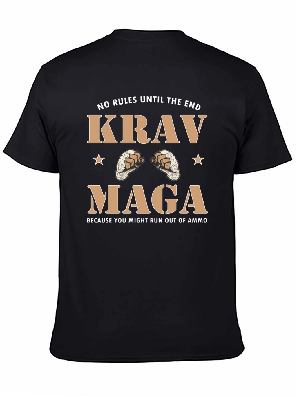 Krav Maga Black T-Shirt - No Rules MMA Apparel