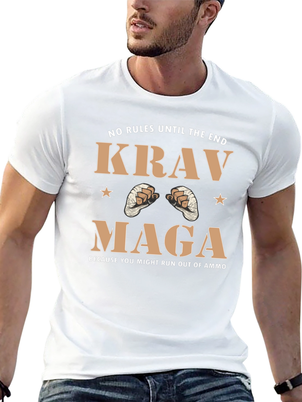 Krav Maga Black T-Shirt - No Rules MMA Apparel