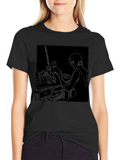 Abstract Line Art Graphic T-Shirt