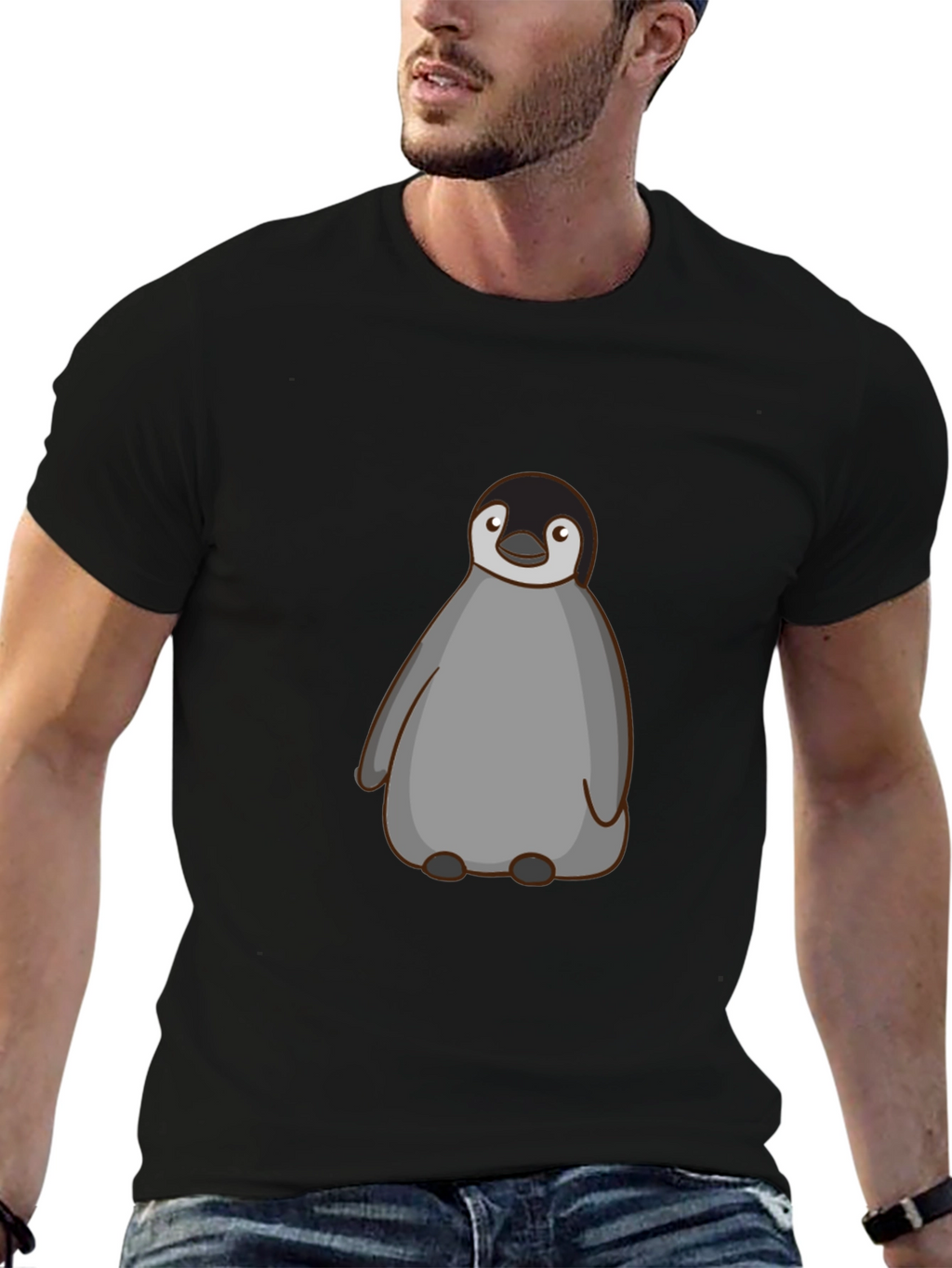Penguin Graphic Black T-Shirt