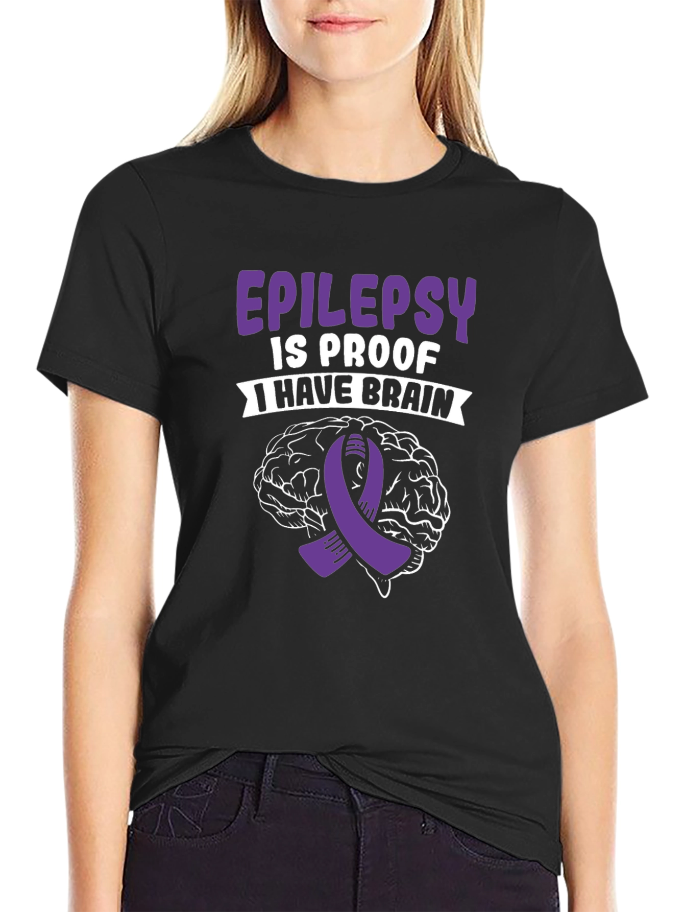 Epilepsy Awareness Brain Graphic T-Shirt